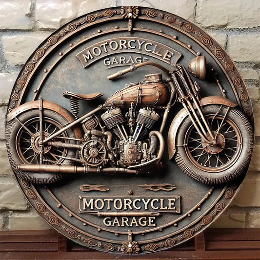 Vintage Motorcycle Wall Sign