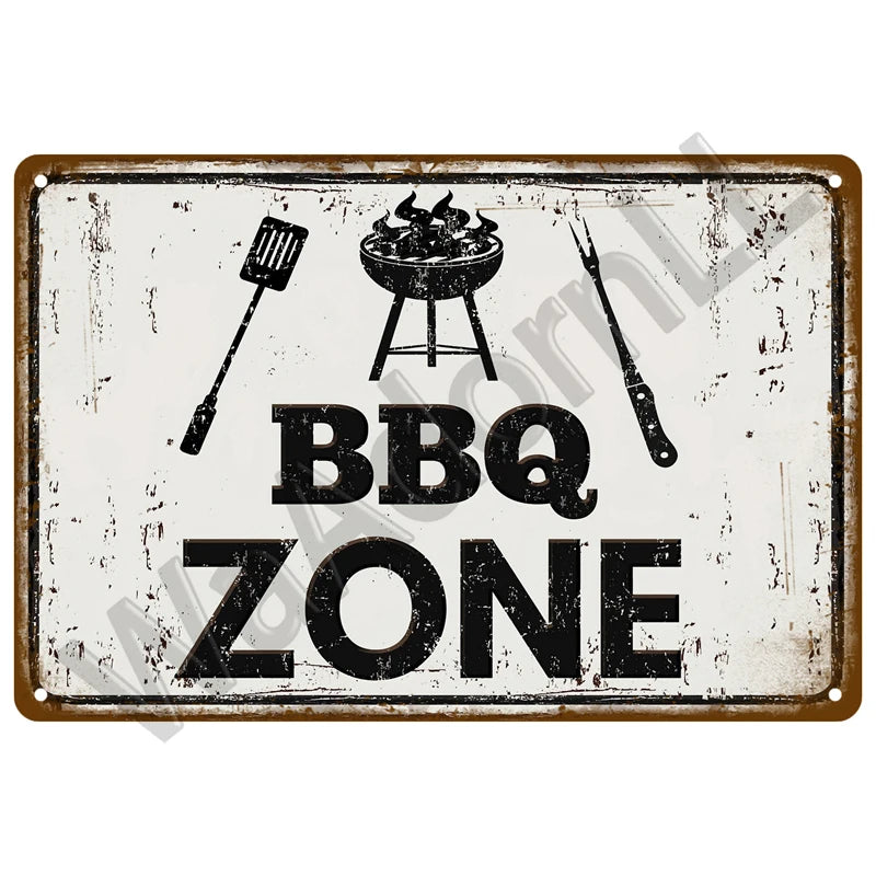 Retro Vintage BBQ Sign