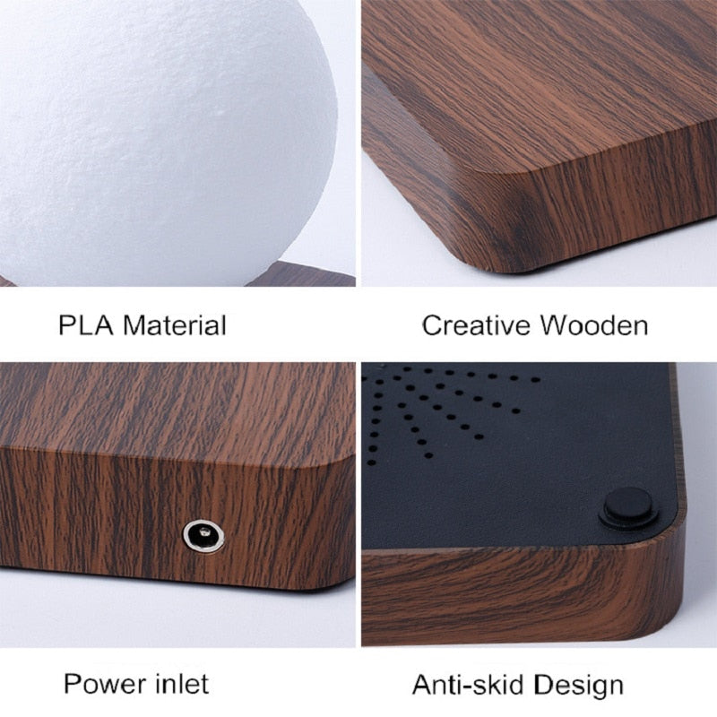 Levitating Magnetic Moon or Planet Night Light - 5 Options