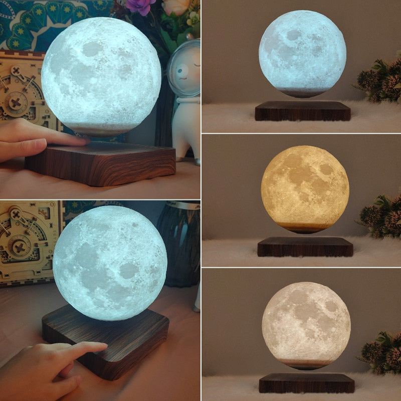 Levitating Magnetic Moon or Planet Night Light - 5 Options