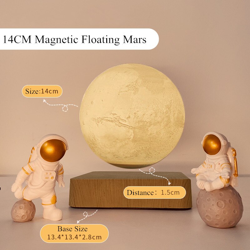 Levitating Magnetic Moon or Planet Night Light - 5 Options