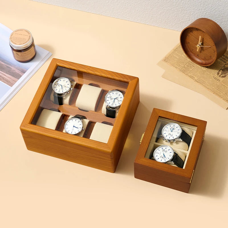 Oirlv Wooden Watch Display Box – 1, 2 or 6 Slots