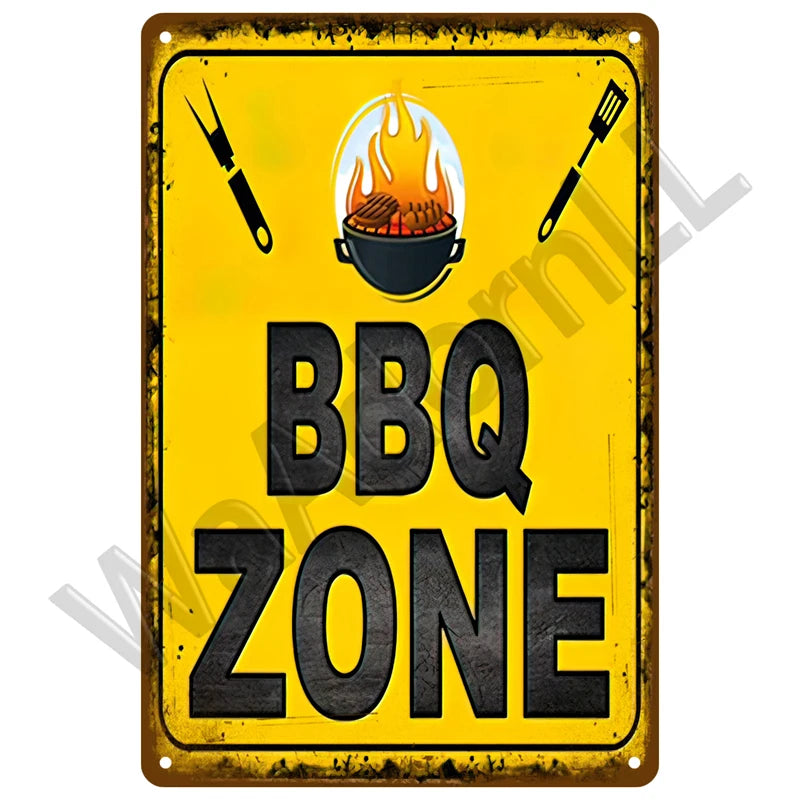 Retro Vintage BBQ Sign