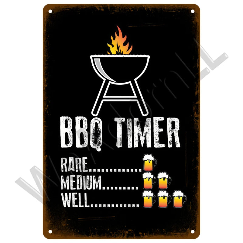 Retro Vintage BBQ Sign