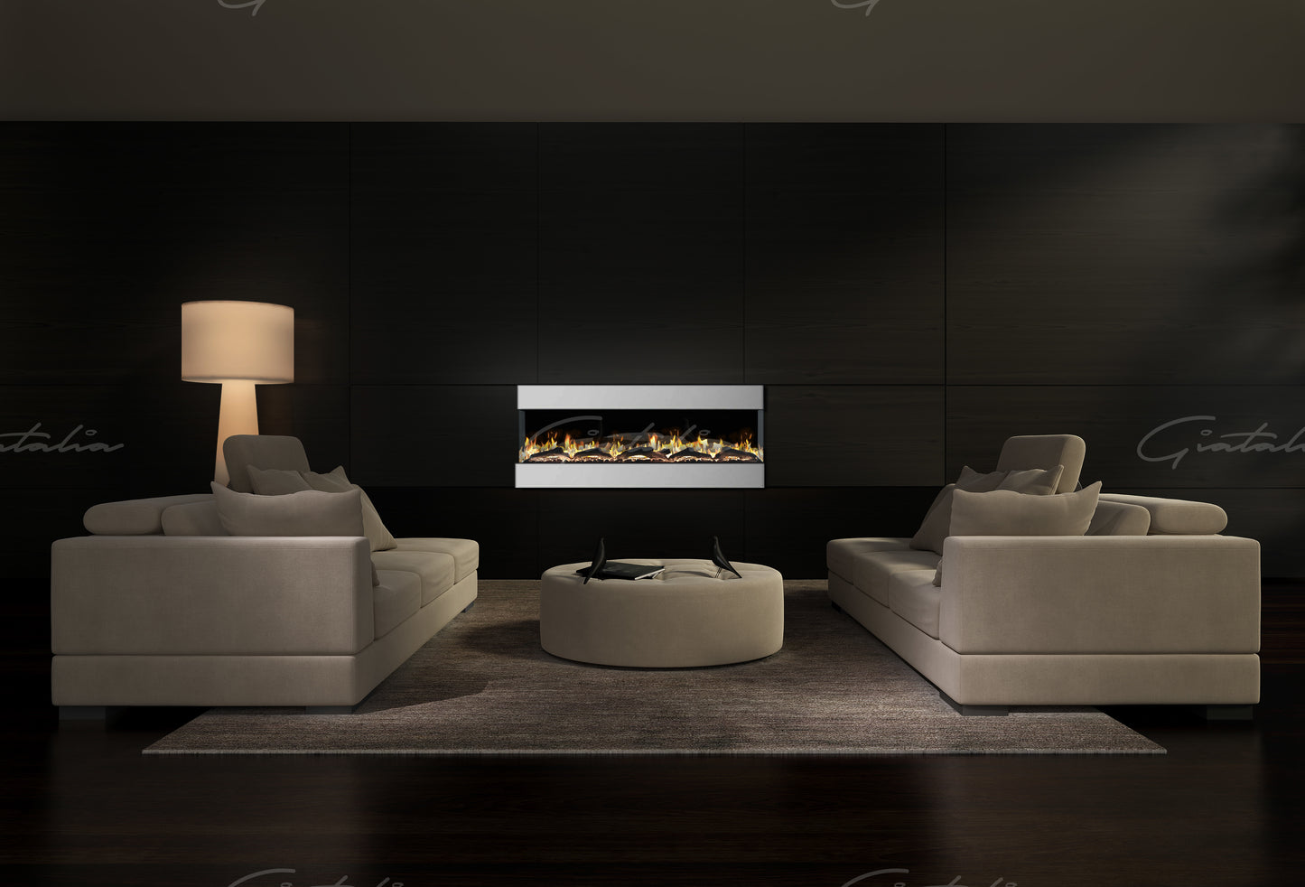 Media Wall Mirage Mantel Electric Fire - 50 inch