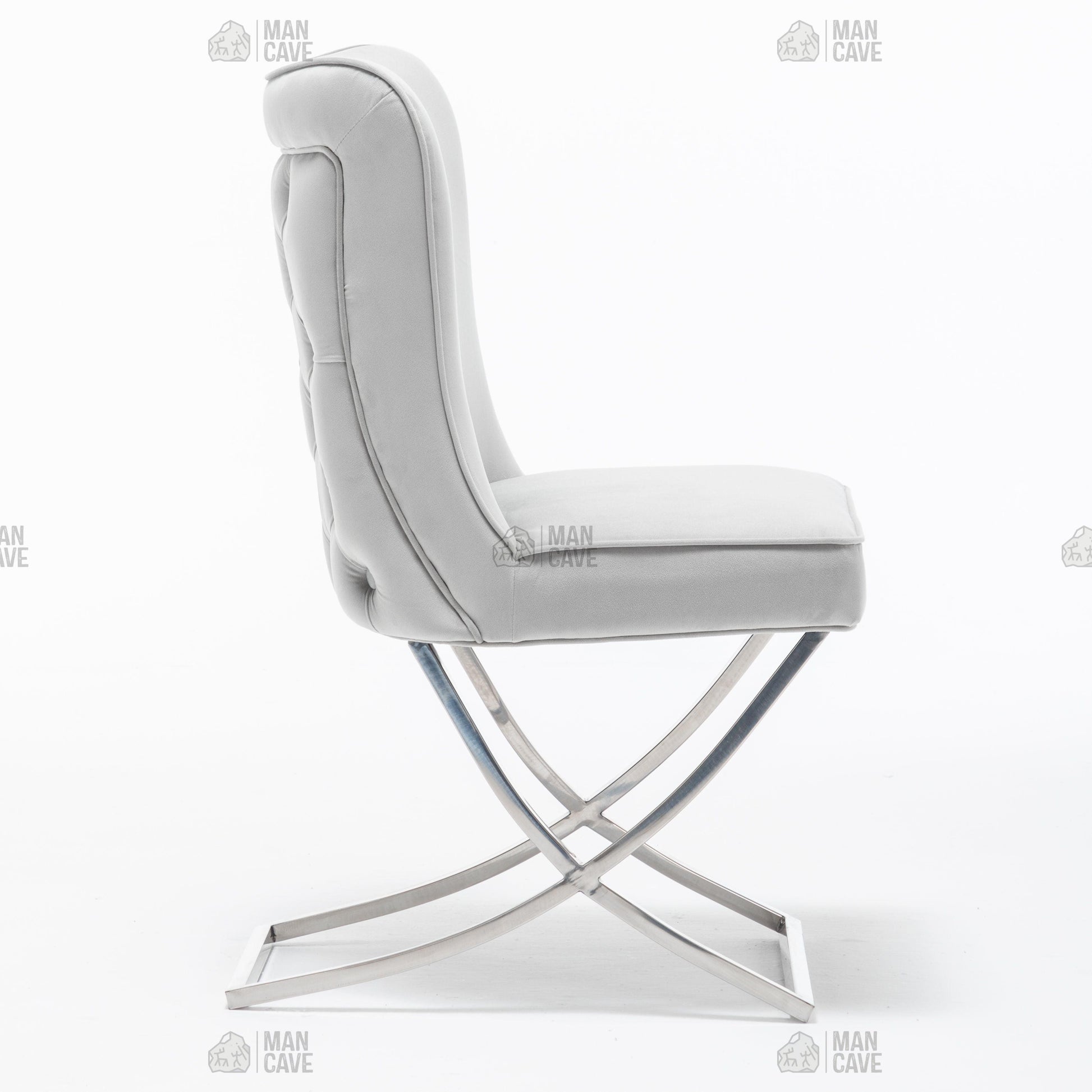 Belgravia Dining Chair - Light Grey - mancavesuperstore
