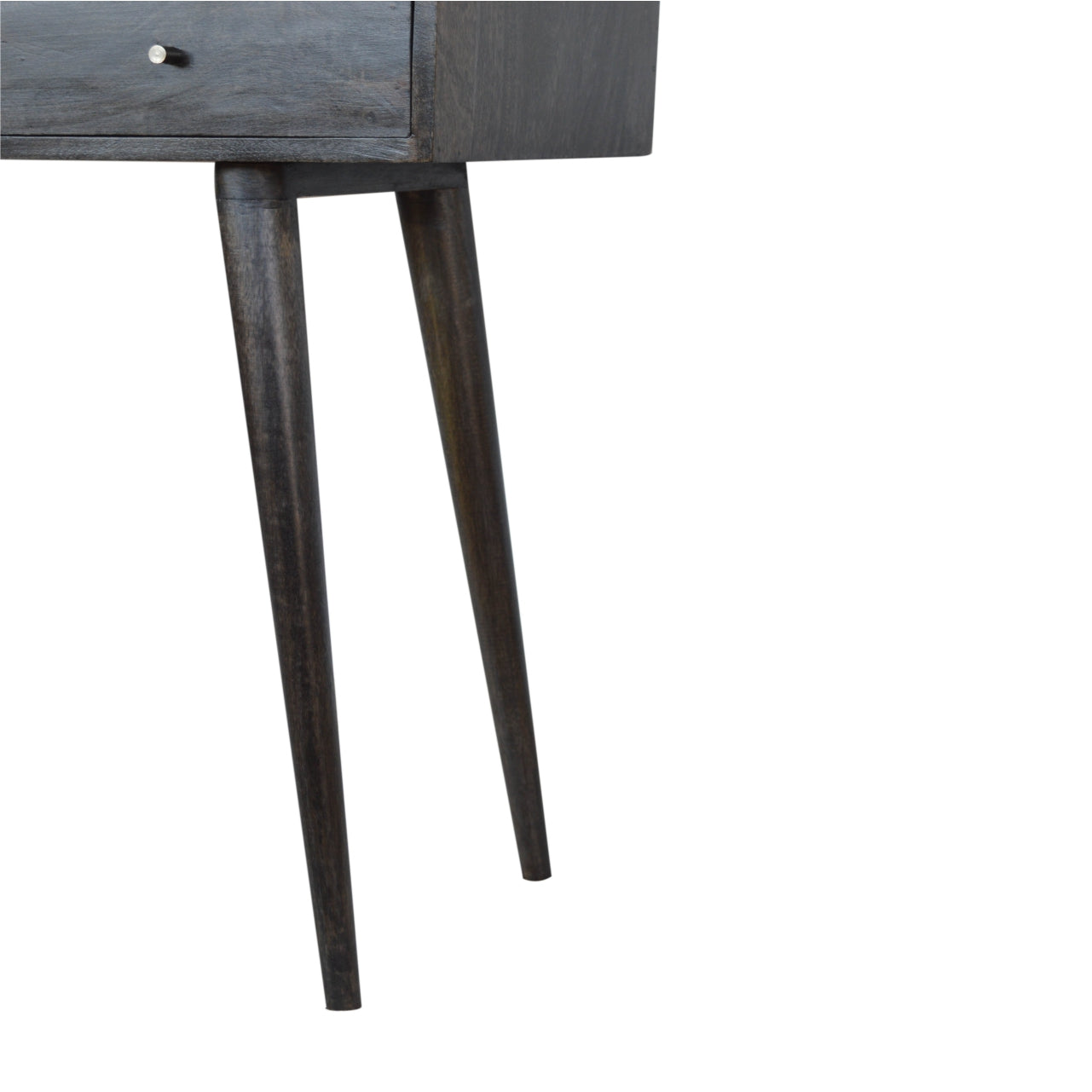 Ash Black 3 Drawer Console Table - mancavesuperstore