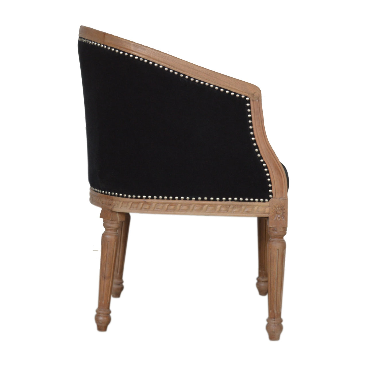 Black Velvet Occasional Chair - mancavesuperstore
