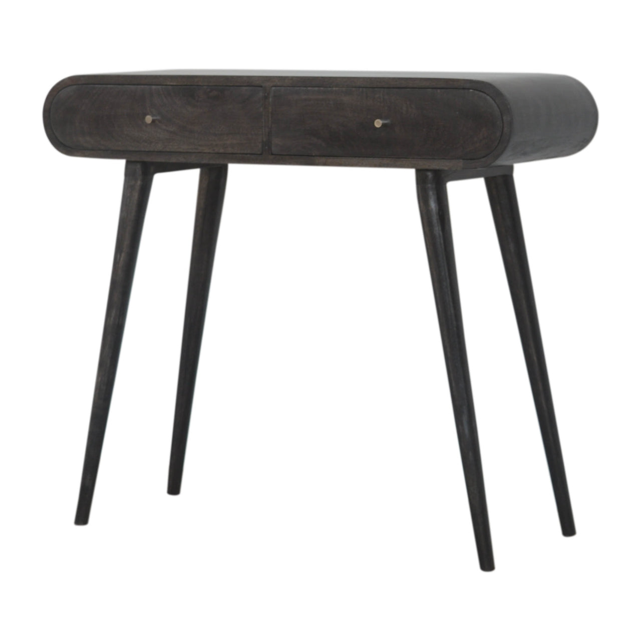 Ash Black Curved Edge Console Table - mancavesuperstore