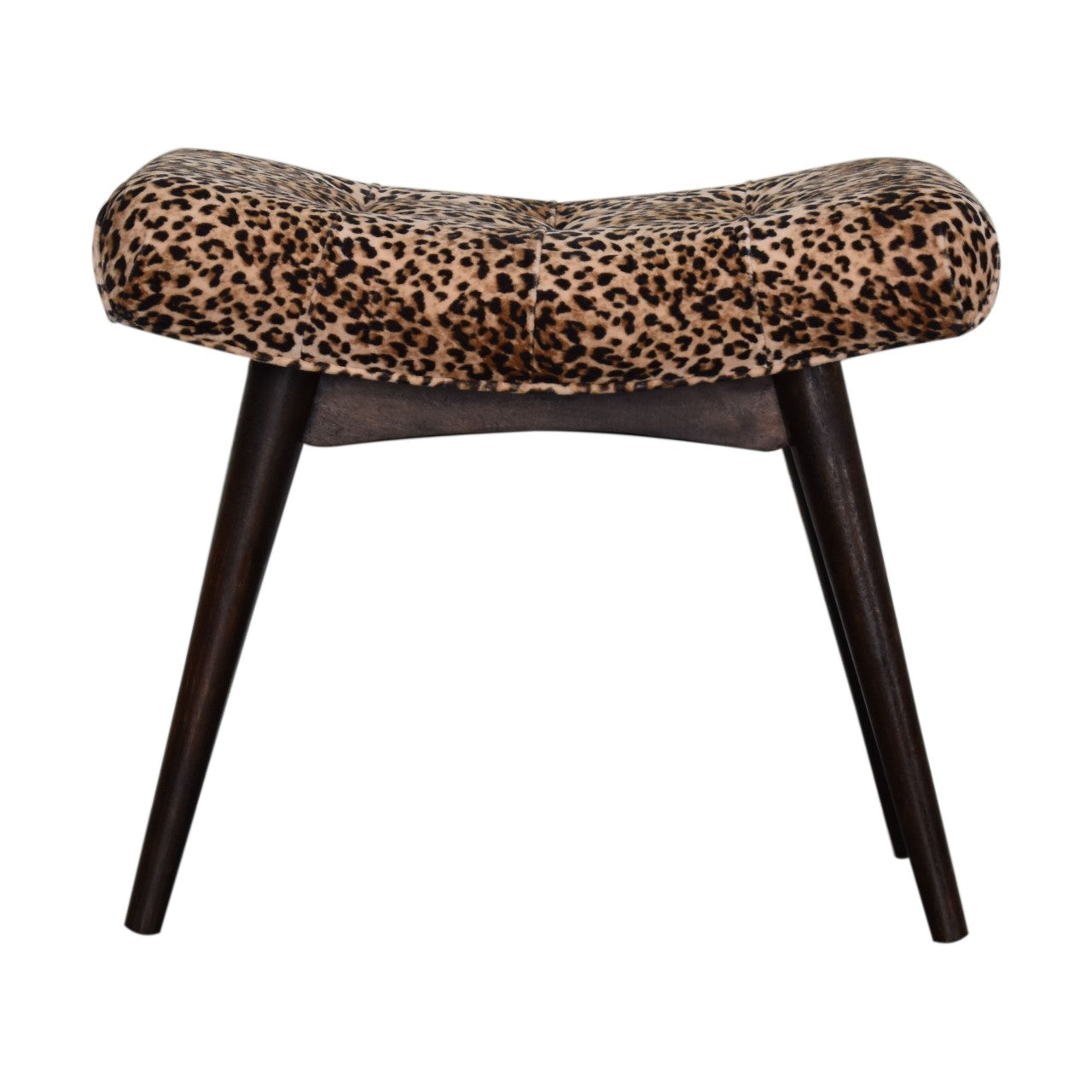 Leopard Print Curved Bench - mancavesuperstore