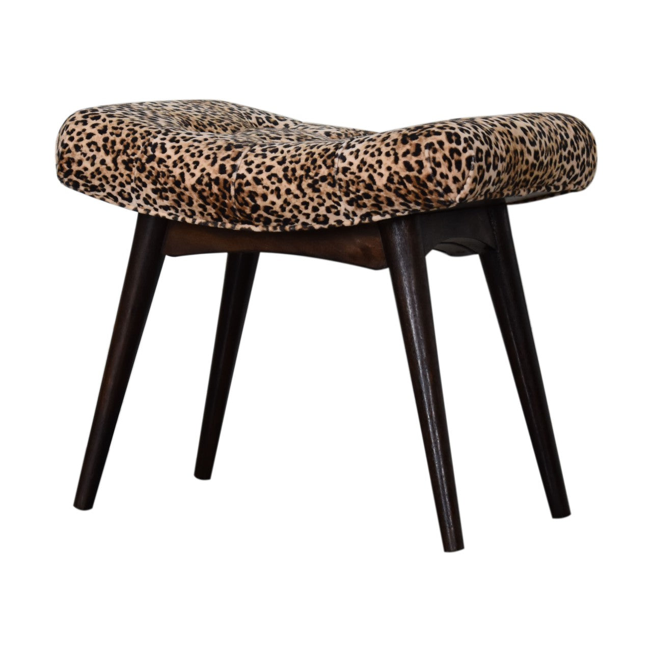 Leopard Print Curved Bench - mancavesuperstore