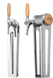 Lindr Naked One Metal Beer Tower -  Oak - Single Faucet - mancavesuperstore