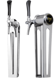 Lindr Naked One Metal Beer Tower - Stainless Steel - Single Faucet - mancavesuperstore