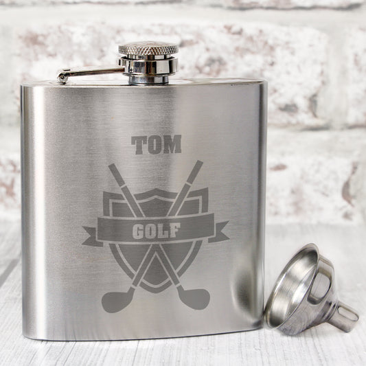 Personalised Golf Hip Flask