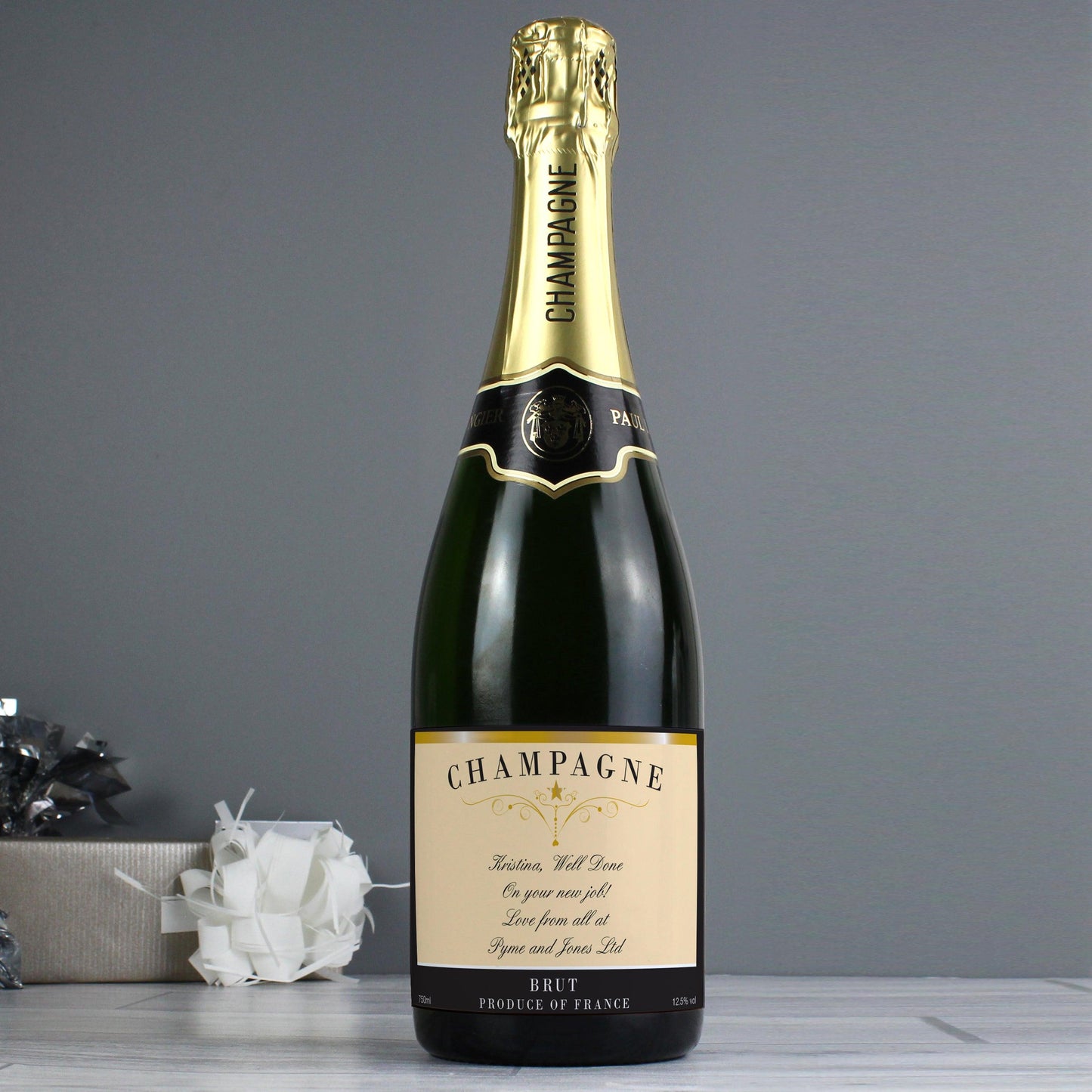 Personalised Champagne Bottle - Classic Label - mancavesuperstore