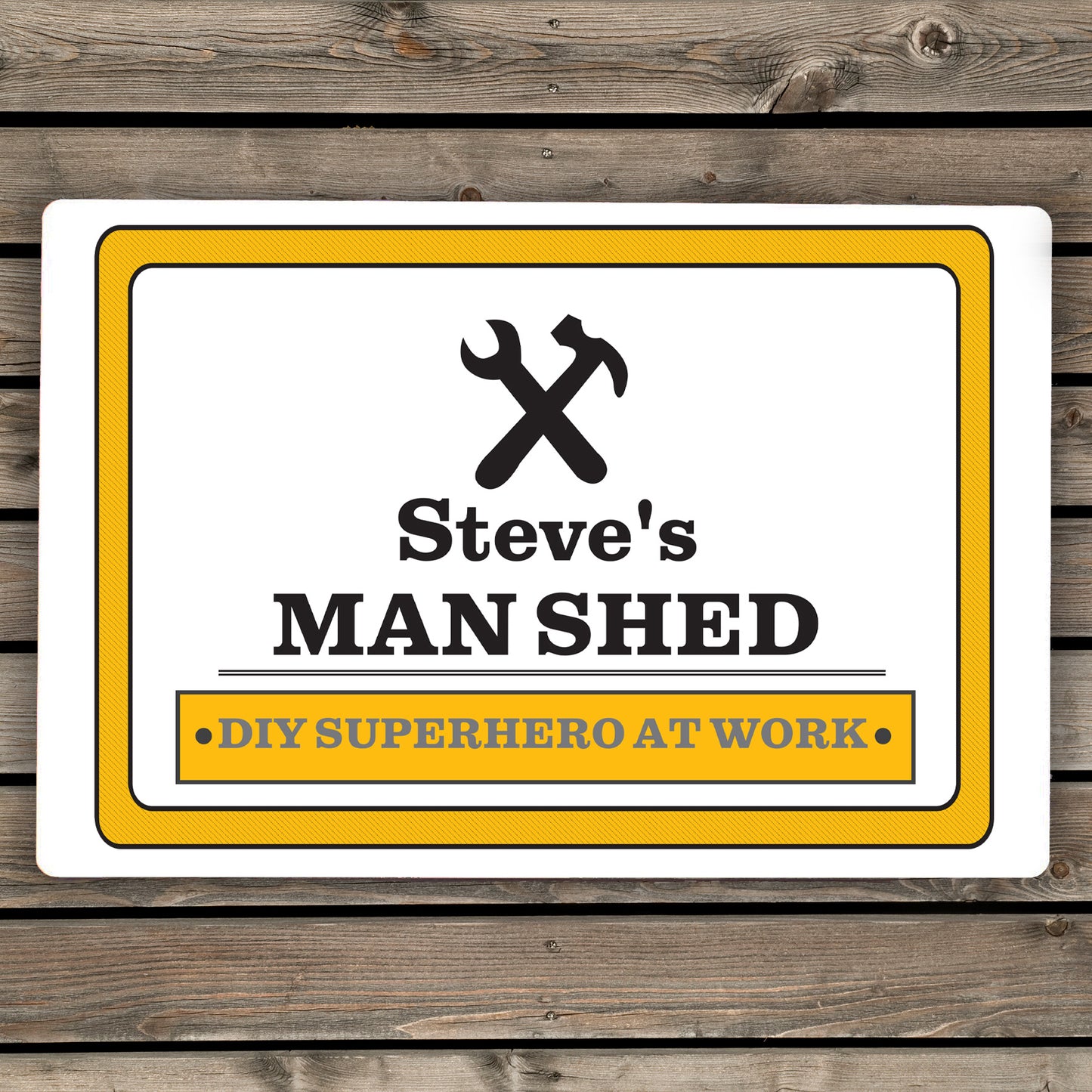 Personalised Man At Work Sign