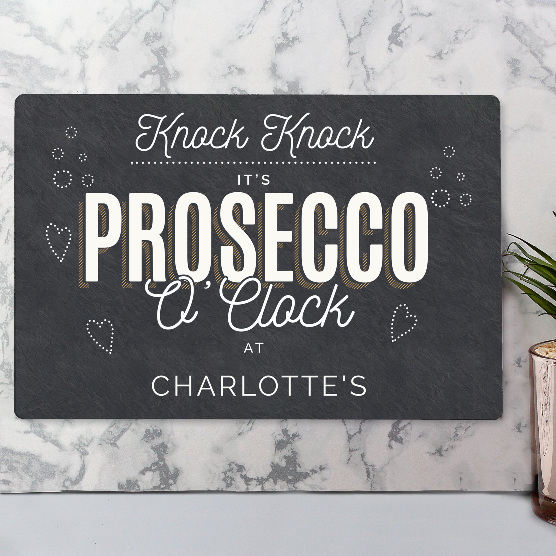 Personalised Prosecco Sign - Black - mancavesuperstore
