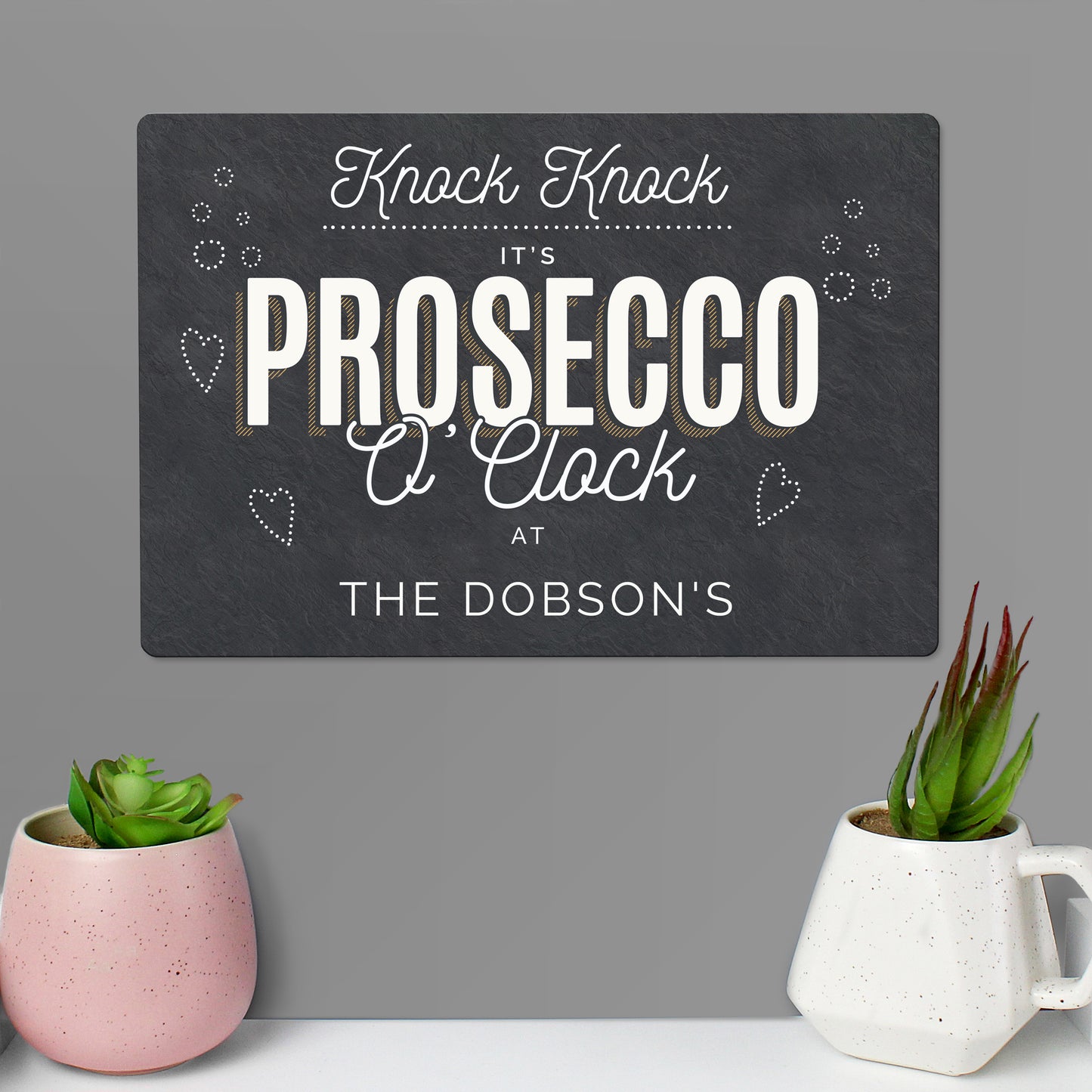 Personalised Prosecco Sign - Black - mancavesuperstore