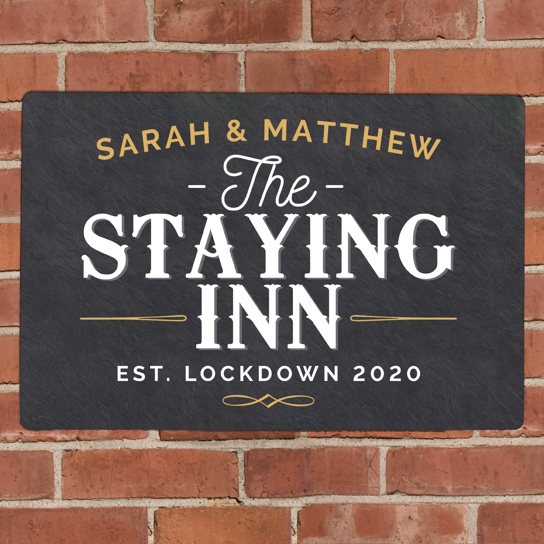 Inn Sign Maker Personalised Staying Inn Metal Sign – mancavesuperstore