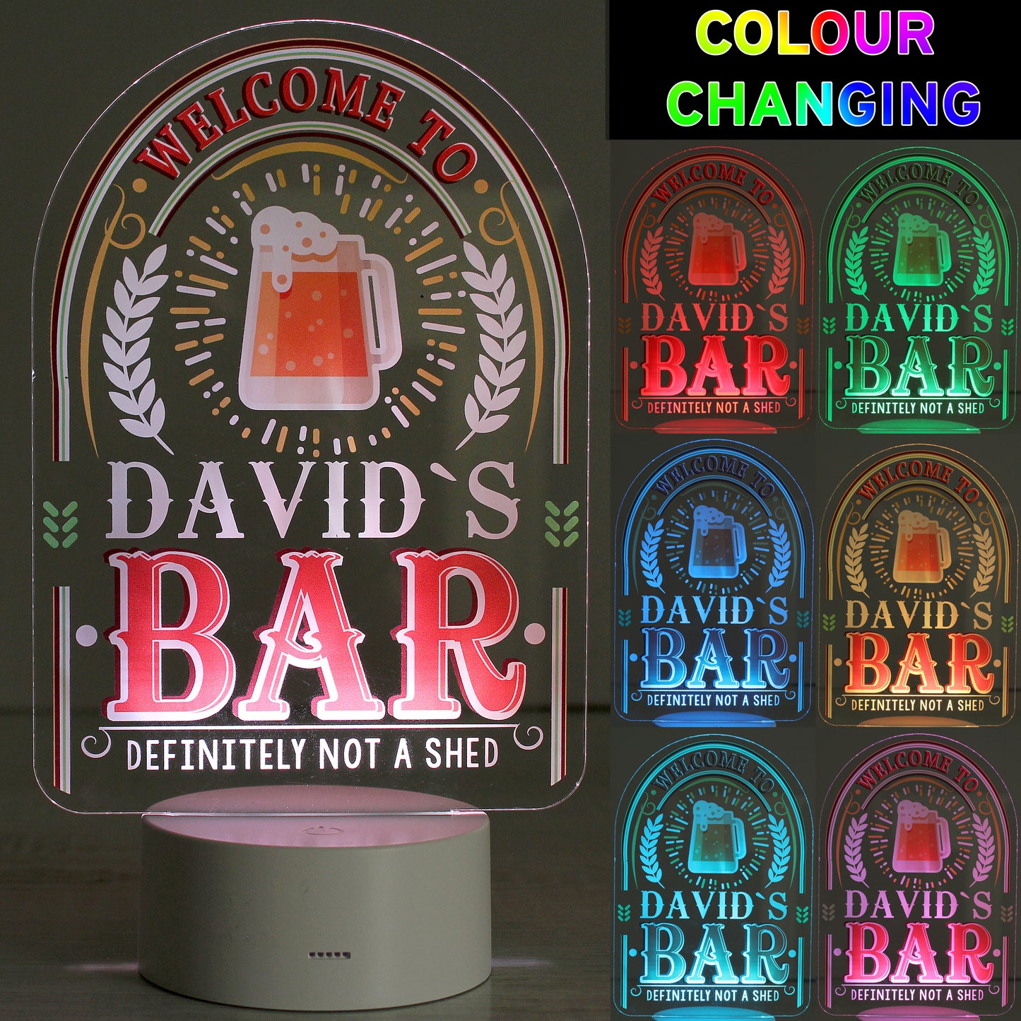 Personalised Light-up Bar Sign