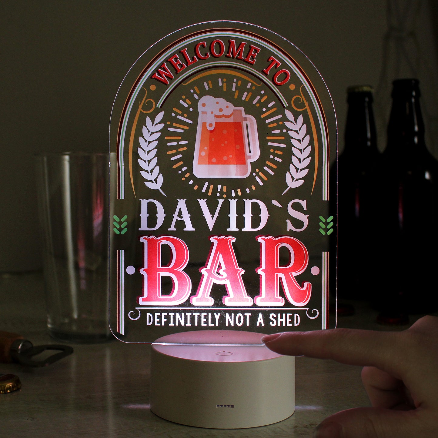 Personalised Light-up Bar Sign