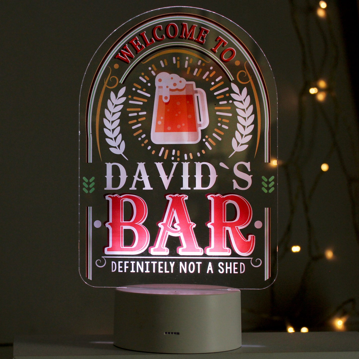 Personalised Light-up Bar Sign