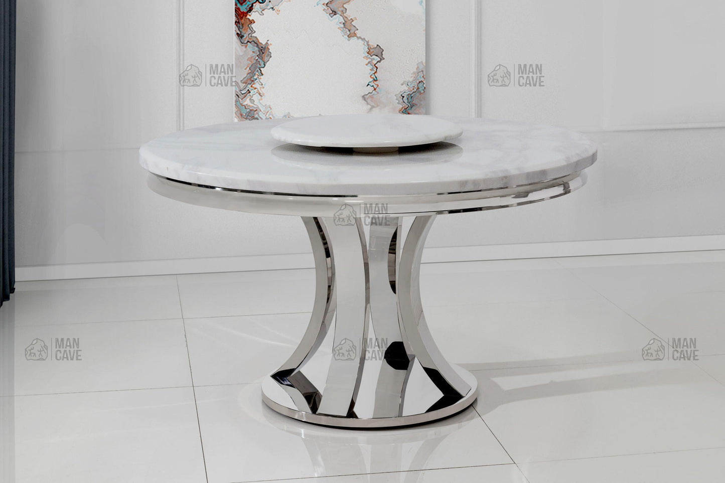 Romano Round Dining/Side Table - mancavesuperstore