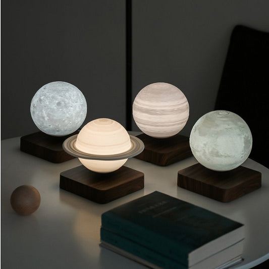 Levitating Magnetic Moon or Planet Night Light - 5 Options
