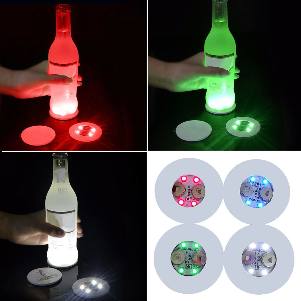 LED Drinks Coasters/Bottle Lights - 10 Pack