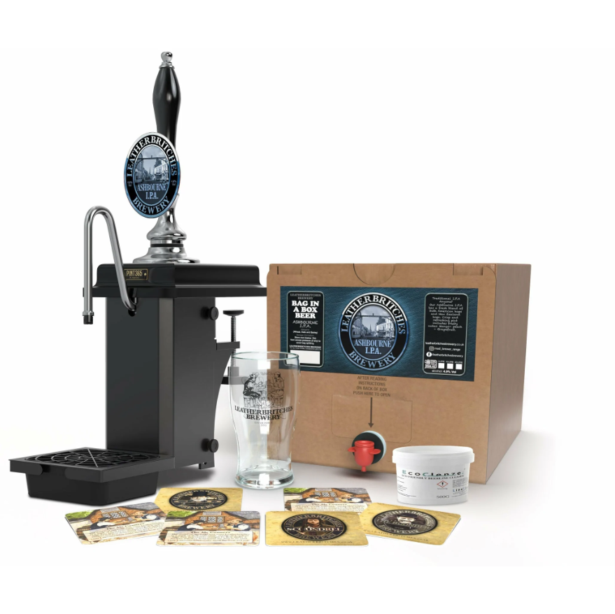 Masons Pint365 Home Beer Pump Deluxe Bundle - Leatherbritches Brewery Edition - mancavesuperstore