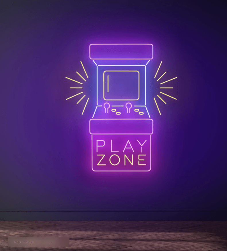 Classic Arcades Machine Neon Sign - 100cm+ - mancavesuperstore