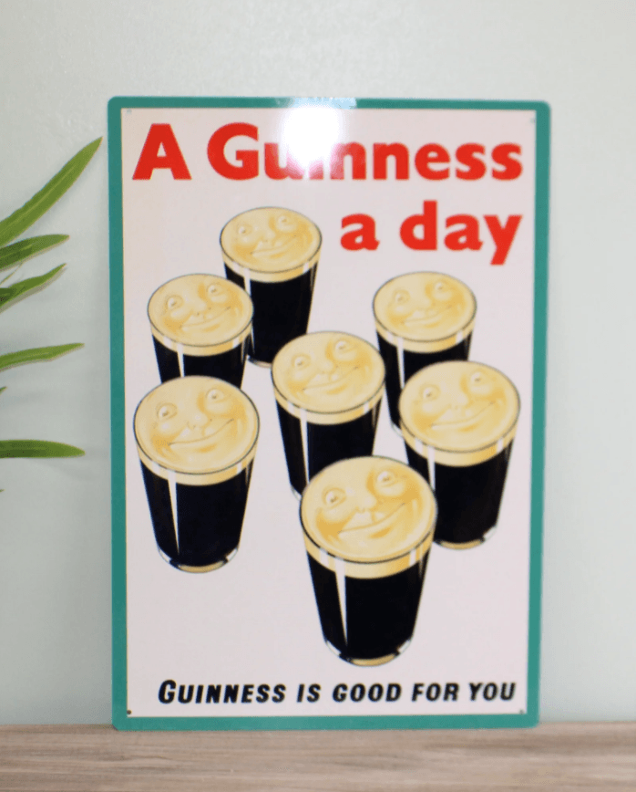 A Guinness A Day Is Good For You! - Vintage Metal Bar Sign - mancavesuperstore