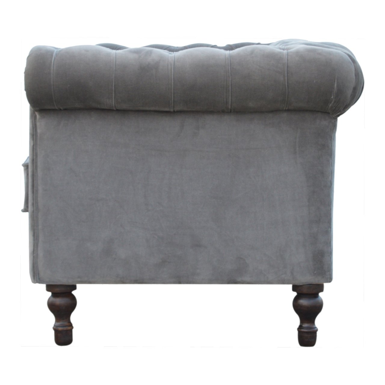 Grey Velvet Chesterfield Sofa – mancavesuperstore