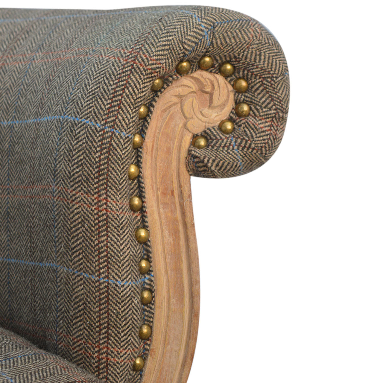 Small Multi Tweed French Chair - mancavesuperstore