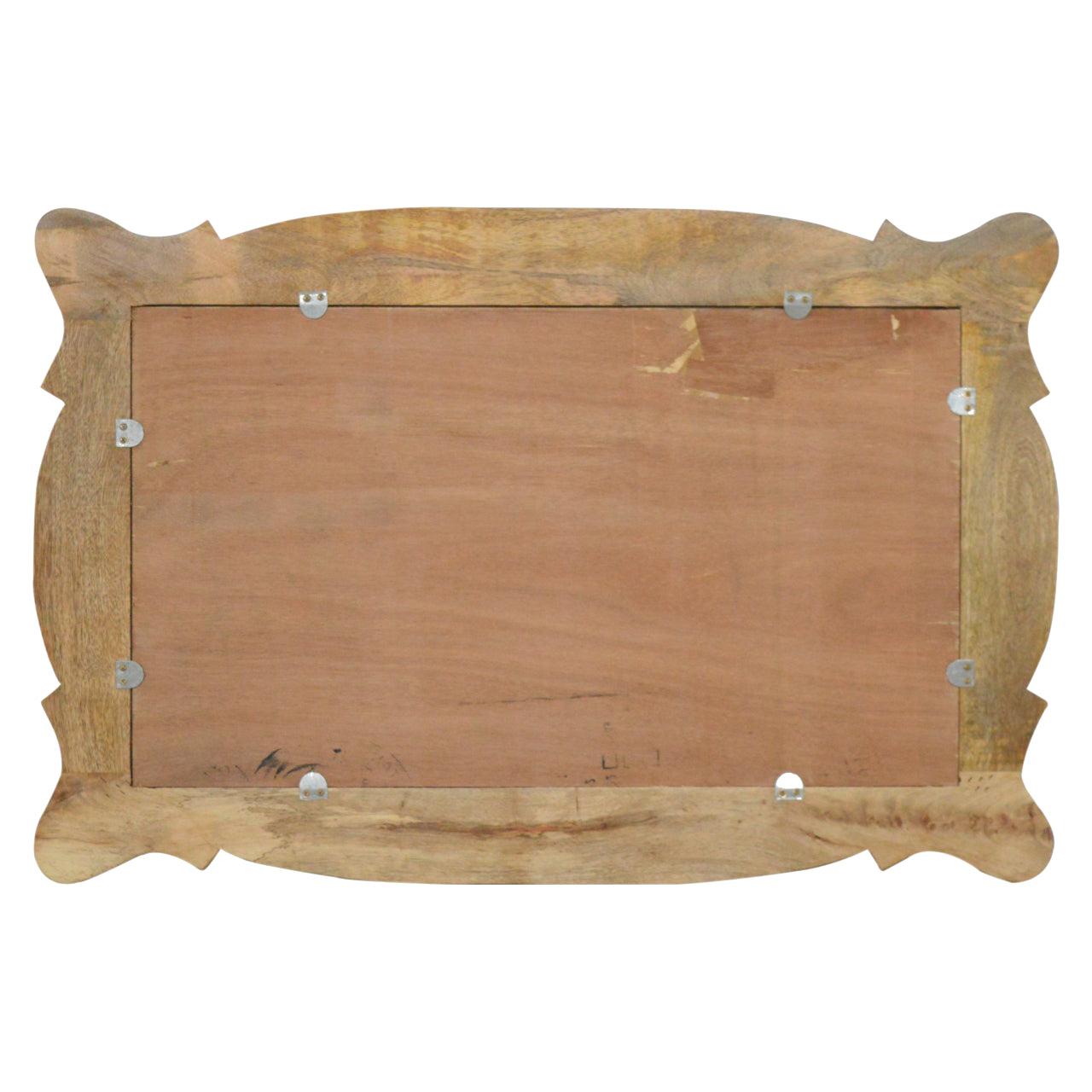 Wooden Hand Carved Oblong Frame with Mirror - mancavesuperstore