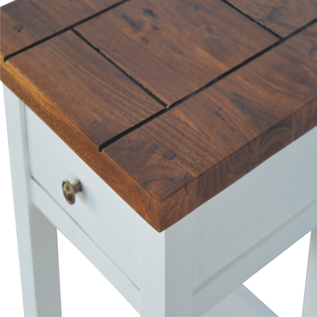 Country-Style Two Tone Telephone Table - mancavesuperstore