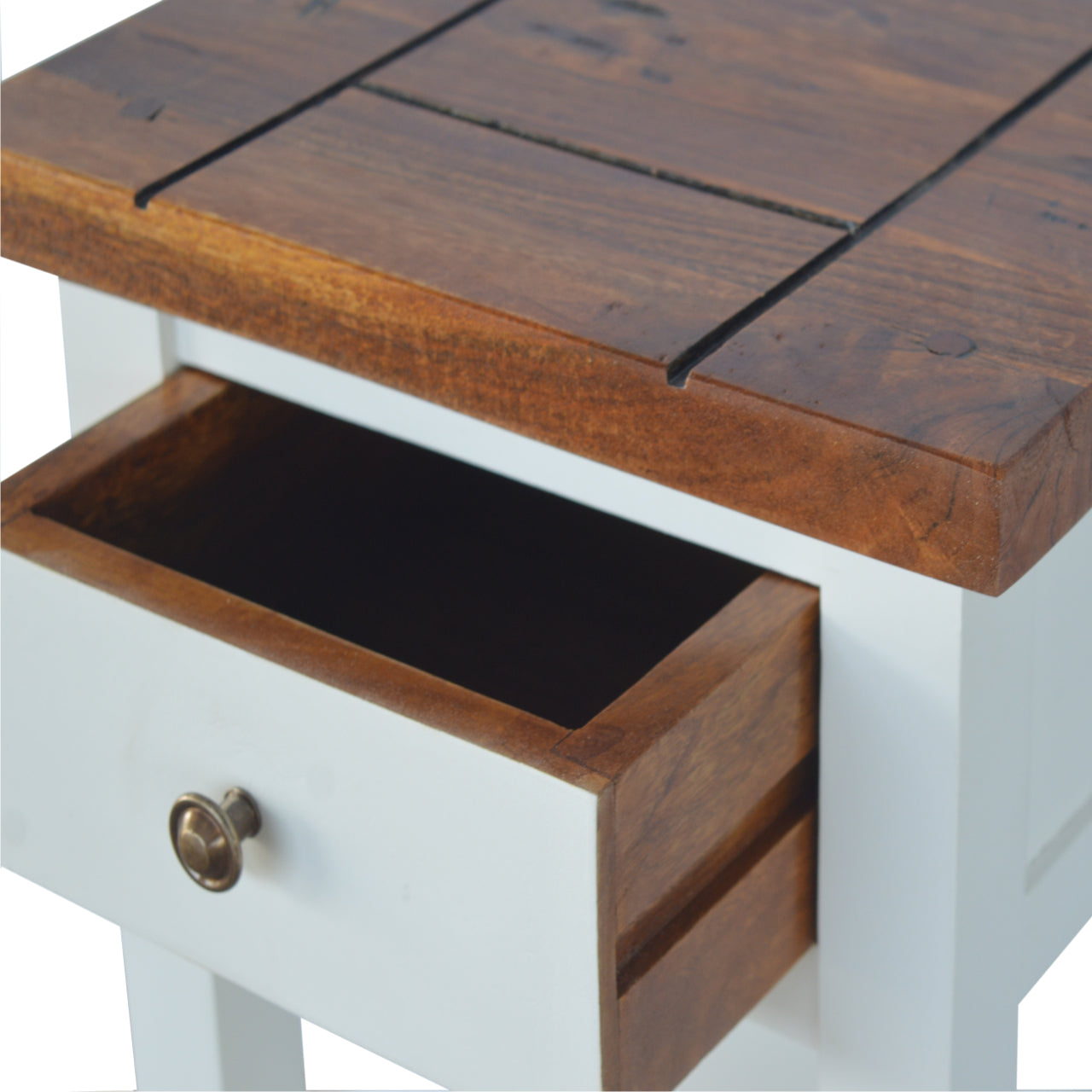Country-Style Two Tone Telephone Table - mancavesuperstore
