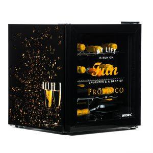 Prosecco Mini Fridge/Drinks Cooler - By Husky - mancavesuperstore