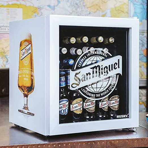 San Miguel Mini Fridge/Drinks Cooler - By Husky - mancavesuperstore