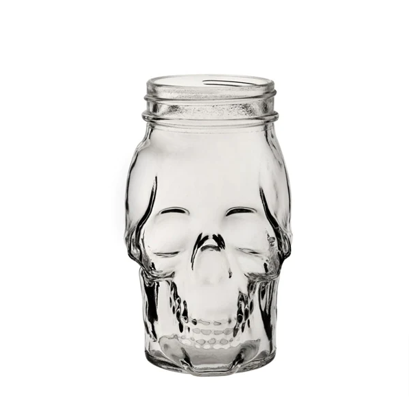 Skull Cocktail Jar - 6 Pack - Copper Lids - mancavesuperstore